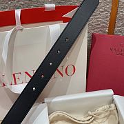 Kitlife Valentino Garavani VLogo Signature Belt In Black Calfskin With Gold Multicolor Crystals 30mm - 2
