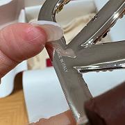 Kitlife Valentino Garavani VLogo Signature Belt In Brown Calfskin With Silver Multicolor Crystals 30mm - 4