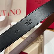Kitlife Valentino Garavani VLogo Signature Belt In Brown Calfskin With Gold Multicolor Crystals 30mm - 3