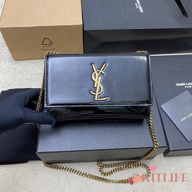 Kitlife Saint Laurent Kate Black Patent Leather 377629 20x12.5x5cm - 1