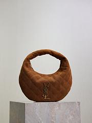 Kitlife Saint Laurent Icarino In Brown Quilted Suede Bag 851689 17x13cmx3cm - 1