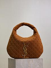 Kitlife Saint Laurent Icarino In Brown Quilted Suede Bag 698652 42x30x4cm - 1