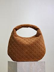 Kitlife Saint Laurent Icarino In Brown Quilted Suede Bag 698652 42x30x4cm - 4