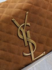 Kitlife Saint Laurent Icarino In Brown Quilted Suede Bag 698652 42x30x4cm - 2