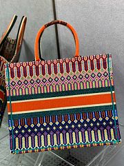 Kitlife Dior Striped Canvas Tote Bag Multicolor 42x18x35cm - 5