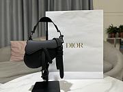 Kitlife Dior Saddle Bag with Strap Black Ultramatte Calfskin M9001 25.5x20x6.5cm - 1