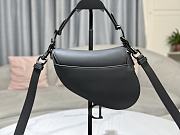 Kitlife Dior Saddle Bag with Strap Black Ultramatte Calfskin M9001 25.5x20x6.5cm - 6
