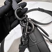 Kitlife Dior Saddle Bag with Strap Black Ultramatte Calfskin M9001 25.5x20x6.5cm - 2