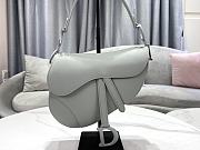Kitlife Dior Saddle Bag with Strap Grey Ultramatte Calfskin M9001 25.5x20x6.5cm - 1
