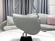 Kitlife Dior Saddle Bag with Strap Grey Ultramatte Calfskin M9001 25.5x20x6.5cm - 4