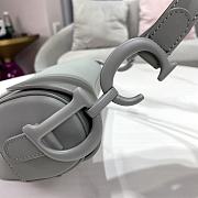 Kitlife Dior Saddle Bag with Strap Grey Ultramatte Calfskin M9001 25.5x20x6.5cm - 2