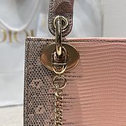 Kitlife Dior Mini Lady Ombre Lizard Bag Pink 17cm - 6