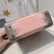 Kitlife Dior Mini Lady Ombre Lizard Bag Pink 17cm - 5