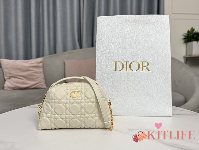Kitlife Dior D-Cosy Mini Shell Bag White 21x12.5x8cm - 1