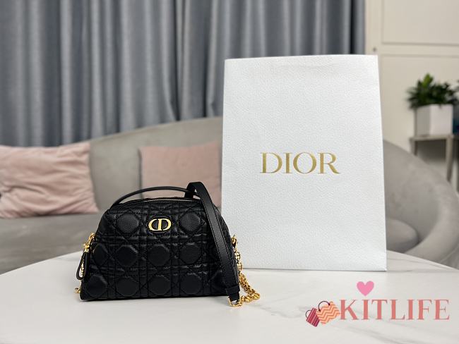 Kitlife Dior D-Cosy Mini Shell Bag Black 21x12.5x8cm - 1