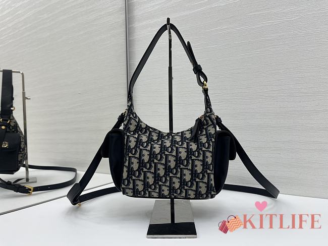 Kitlife Dior D-Dream Mini Bag Black & Blue Oblique 18x17x9cm - 1