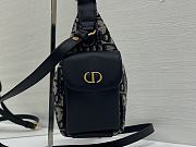 Kitlife Dior D-Dream Mini Bag Black & Blue Oblique 18x17x9cm - 4