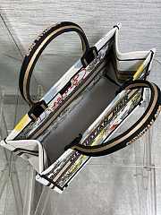 Kitlife Dior Souvenir Medium Cannes Natural Raffia And Multicolor Book Tote 36x18x28cm - 6