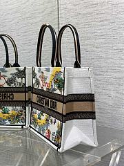 Kitlife Dior Souvenir Medium Cannes Natural Raffia And Multicolor Book Tote 36x18x28cm - 3
