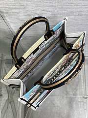 Kitlife Dior Souvenir Medium Portofino Natural Raffia And Multicolor Book Tote 36x18x28cm  - 6