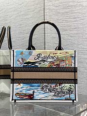 Kitlife Dior Souvenir Medium Portofino Natural Raffia And Multicolor Book Tote 36x18x28cm  - 3