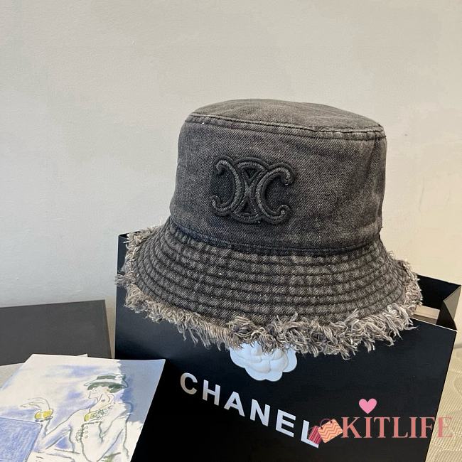 Kitlife Celine Grey Denim Bucket Hat - 1