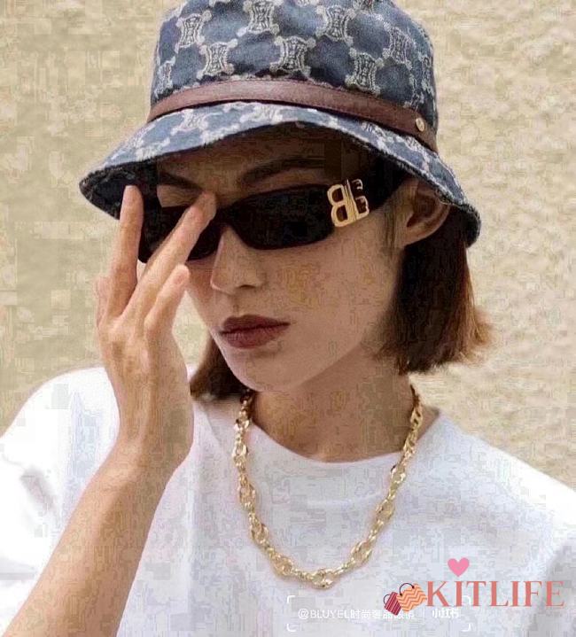 Kitlife Celine Denim Black CE Printed Bucket Hat - 1