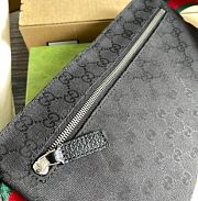 Kitlife Gucci Waist Bag GG Canvas Black 28566 29x16.5x2.5cm - 4