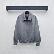 Kitlife Miu Miu Double Cashmere Blouson Jacket Grey - 1
