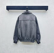 Kitlife Miu Miu Double Cashmere Blouson Jacket Grey - 2