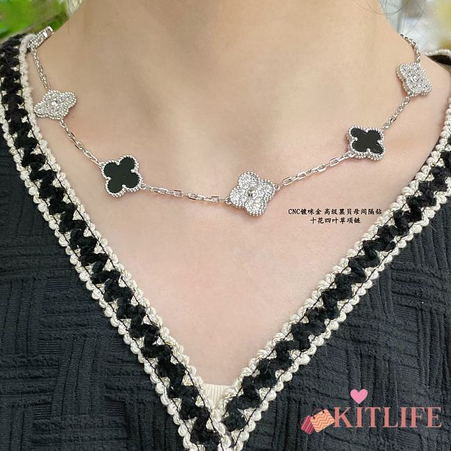 Kitlife Van Cleef & Arpels Necklace Silver & Black - 1