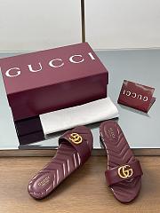 Kitlife Gucci GG Matelassé Slides Burgundy - 4