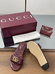 Kitlife Gucci GG Matelassé Slides Burgundy - 3