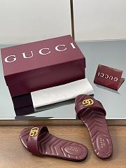 Kitlife Gucci GG Matelassé Slides Burgundy - 2