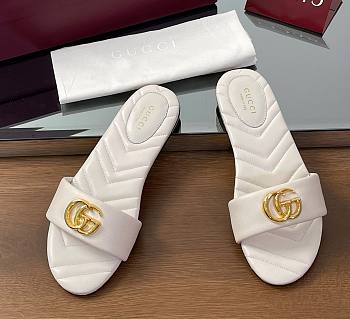 Kitlife Gucci GG Matelassé Slides White