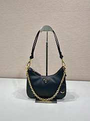 Kitlife Prada Re-Edition Black Leather Mini Bag 1BC204 18x22x6cm - 1