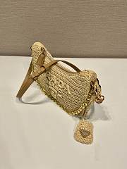 Kitlife Prada Re-edition Natual Crochet Mini Bag 1BC204 18x22x6cm - 5