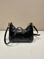 Kitlife Prada Re-Edition Black Brushed Leather Mini Bag 1BC204 18x22x6cm - 6