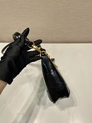 Kitlife Prada Re-Edition Black Brushed Leather Mini Bag 1BC204 18x22x6cm - 2