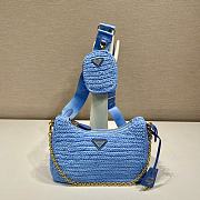 Kitlife Prada Re-Edition 2005 Crochet Bag Blue 1BH204 18x22x6cm - 1