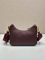 Kitlife Prada Re-Edition 2005 Re-Nylon Bag Burgundy 1BH204 18x22x6cm - 3