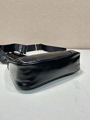 Kitlife Prada Re-Edition 2005 Re-Nylon Bag Black Brushed Leather 1BH204 18x22x6cm - 4