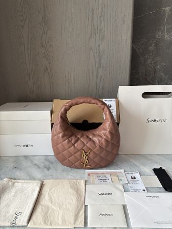Kitlife Saint Laurent Icarino In Rose Sand Quilted Nappa Bag 851689 17x13x3cm