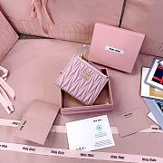 Kitlife Miu Miu Two-fold Small Wallet Light Pink 11.5x8cm - 1