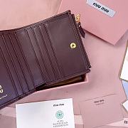 Kitlife Miu Miu Two-fold Small Wallet Dark Brown 11.5x8cm  - 5