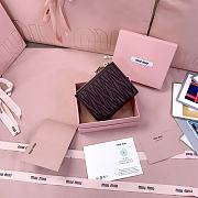 Kitlife Miu Miu Two-fold Small Wallet Dark Brown 11.5x8cm  - 4