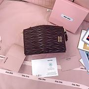 Kitlife Miu Miu Two-fold Small Wallet Dark Brown 11.5x8cm  - 2