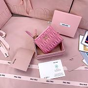 Kitlife Miu Miu Two-fold Small Wallet Pink 11.5x8cm - 1