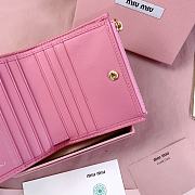 Kitlife Miu Miu Two-fold Small Wallet Pink 11.5x8cm - 5