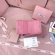 Kitlife Miu Miu Two-fold Small Wallet Pink 11.5x8cm - 4